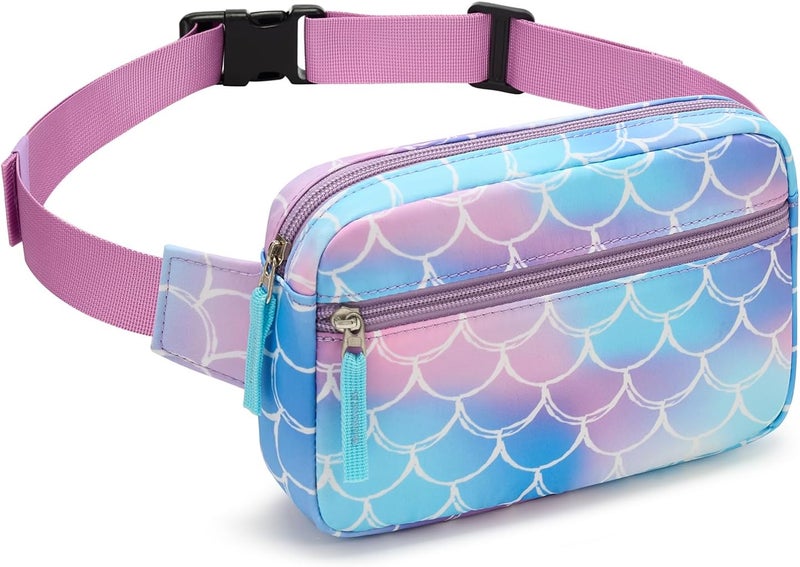 cotmcor Store Valentines Day Gifts for Kids: Fanny Pack Birthday Gift for 5 6 7 8 9 10 11 12 Year Old Teen Girls, Preppy Cute Trendy Stuff Colorblock Crossbody Bag Adjustable Belt Bags for Travel Outdoor - Image 1